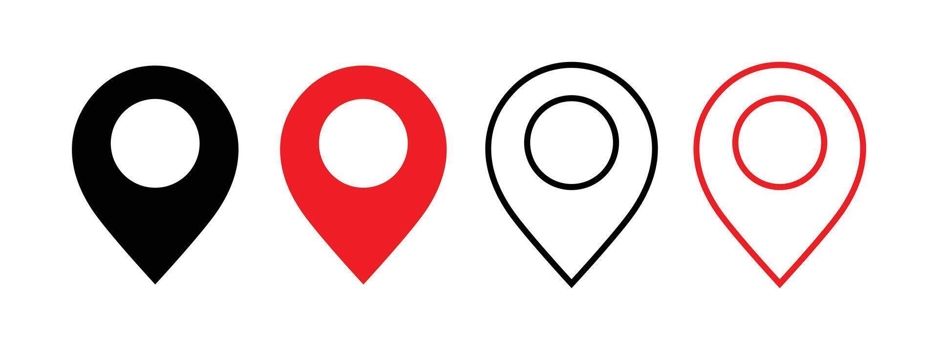 Location vector icon on white background.