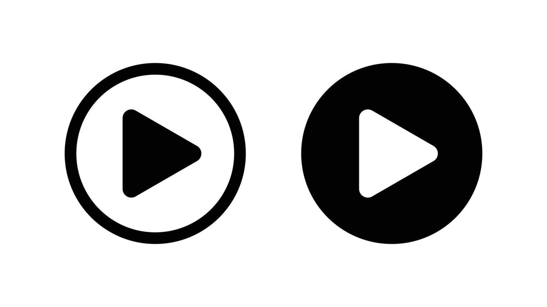 Play icon. Play button vector Illustration.