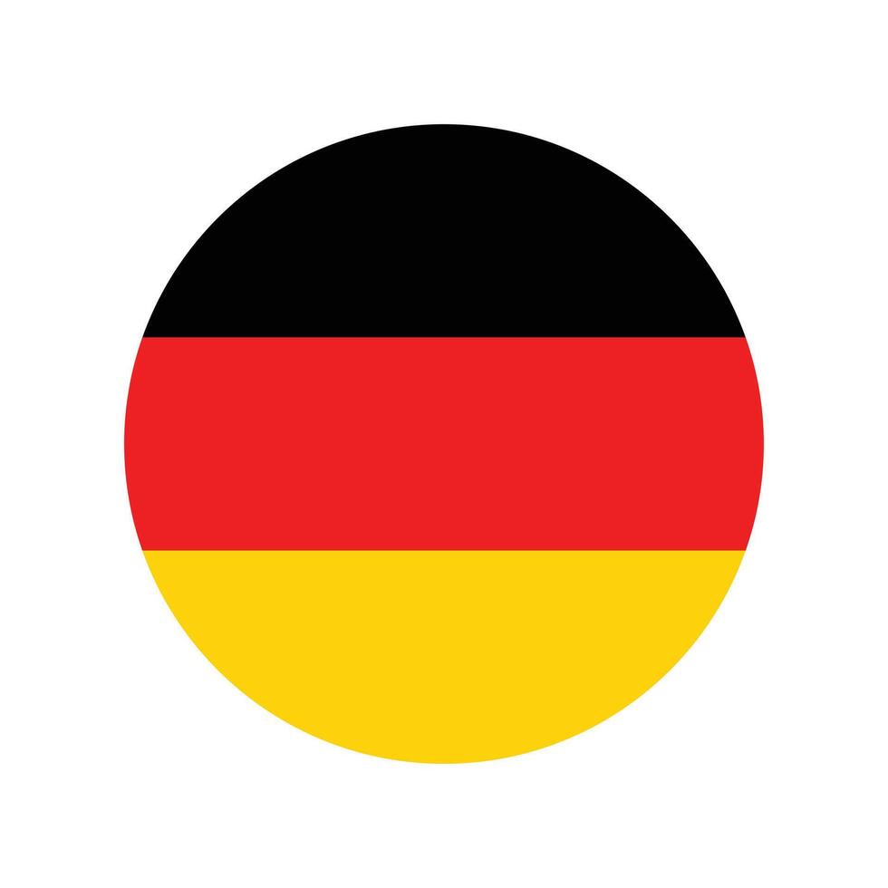 Germany national flag vector illustration. Germany Round flag.