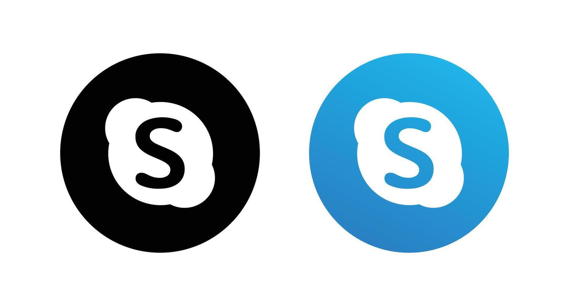 Skype logo. Skype Social media icon. vector