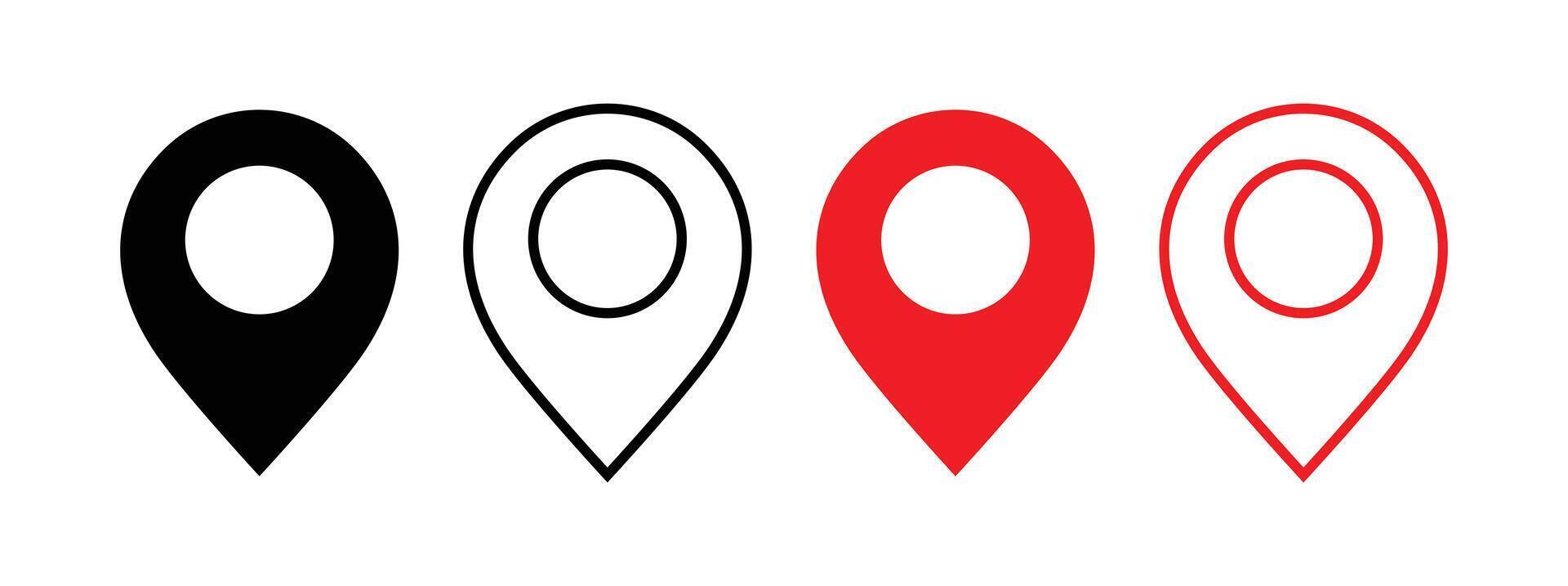 Location vector icon on white background.