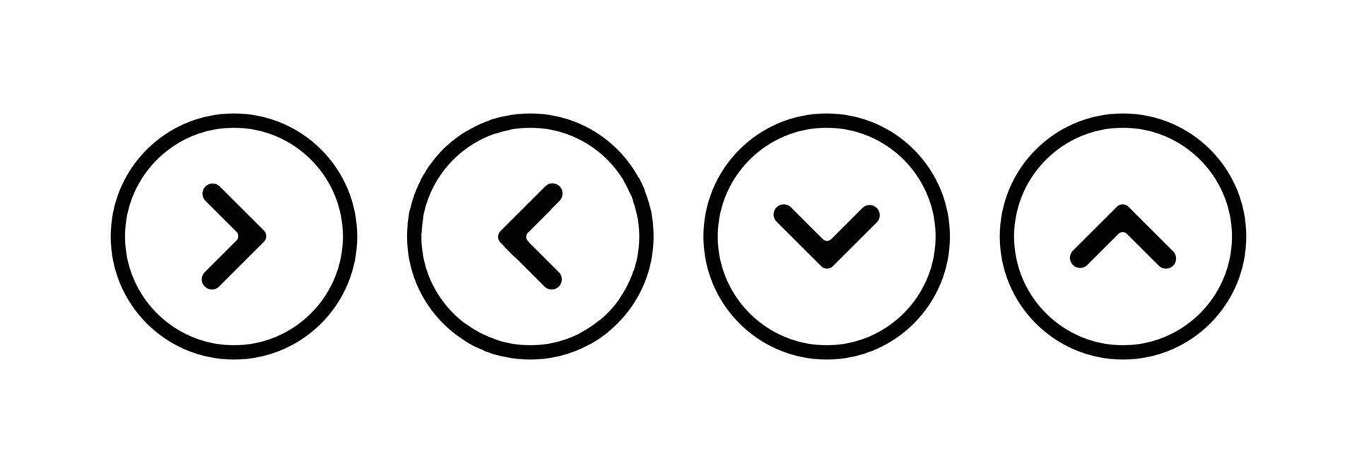 Arrow icon set. Circle Arrow symbol Vector illustration.