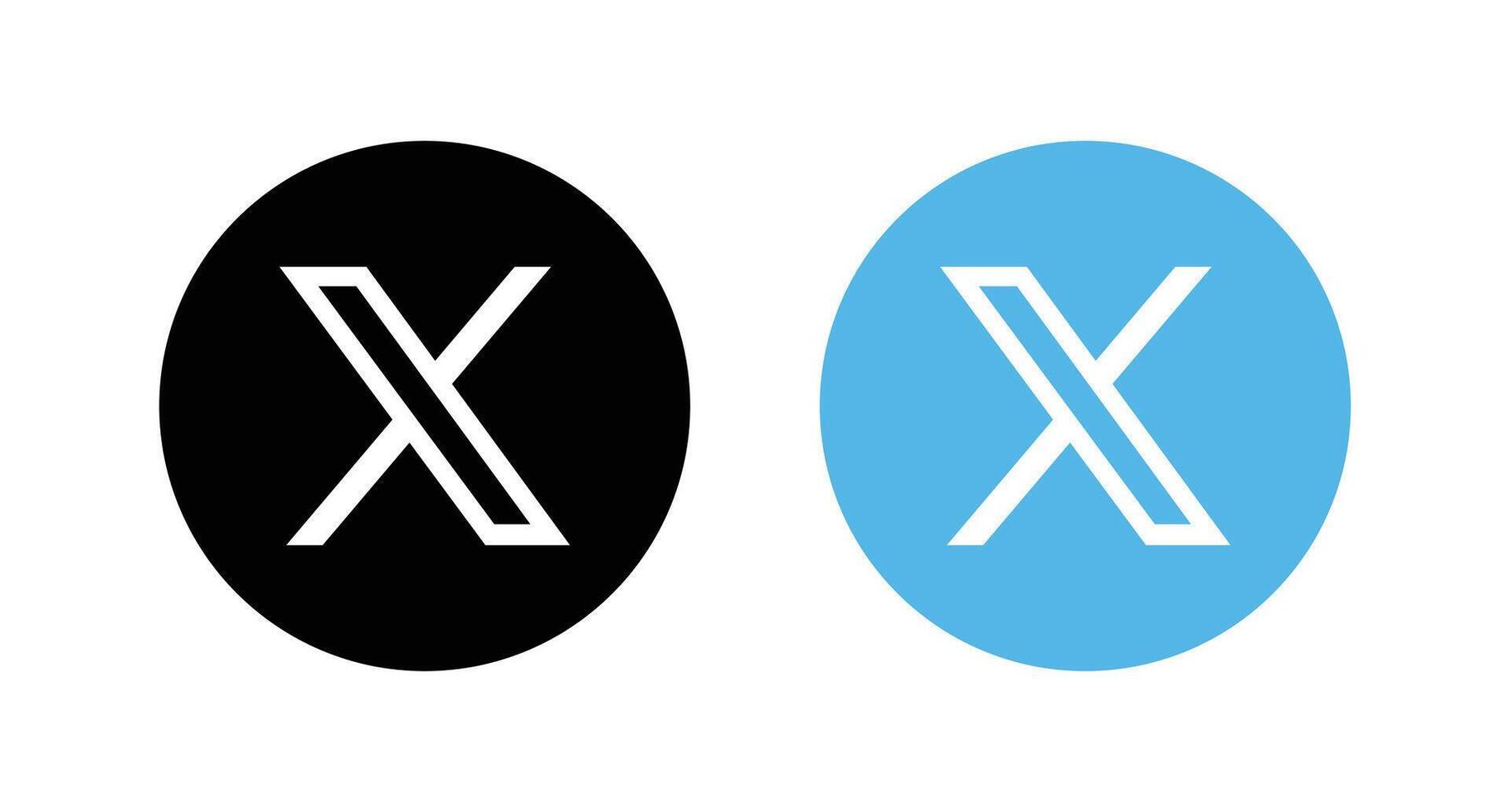 New Twitter x logo. Twitter icon. x Social media icon. vector