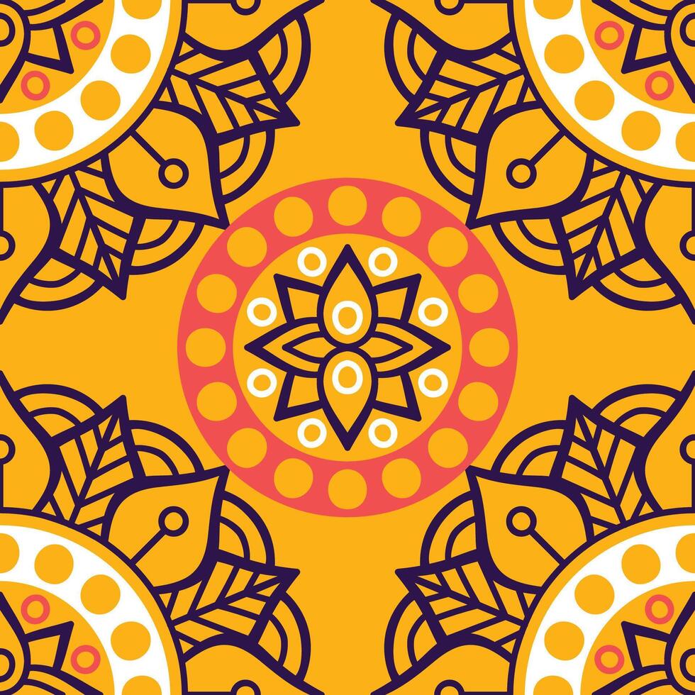 Mandala On Islamic Circles Vintage Flowers Abstract Unique Pattern With Wedding Card Background Design png classic images vector