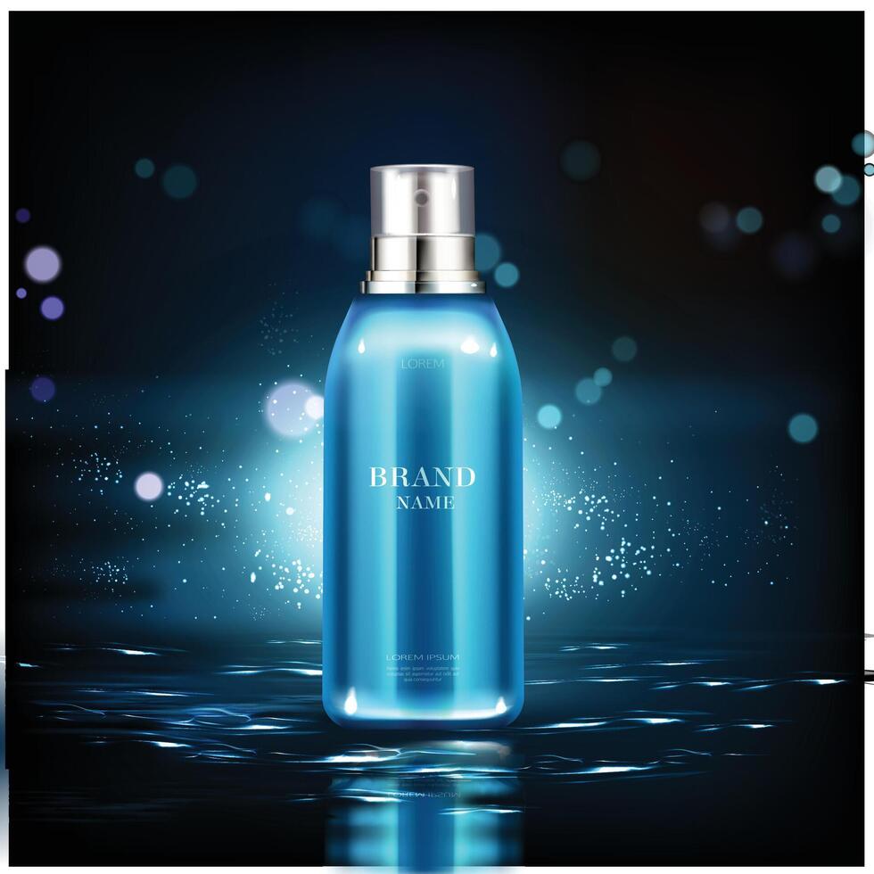 blank cosmetic container mockups including jar perfume powder pump bottle cream tube and dropper vector