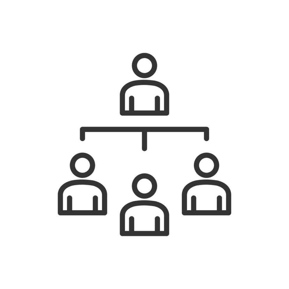 Organization icon. Business teamwork, team building, work group and human resources minimal thin line web icon set vector