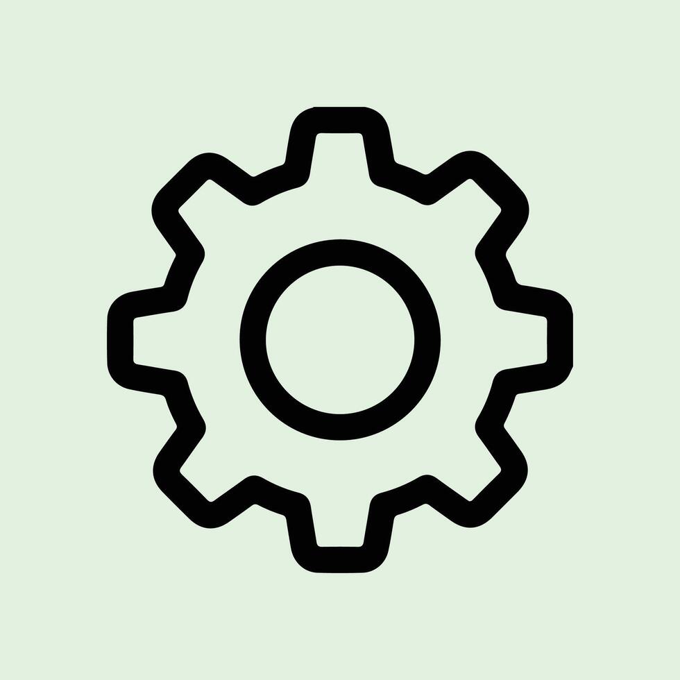 a gear that is inside a circle vector