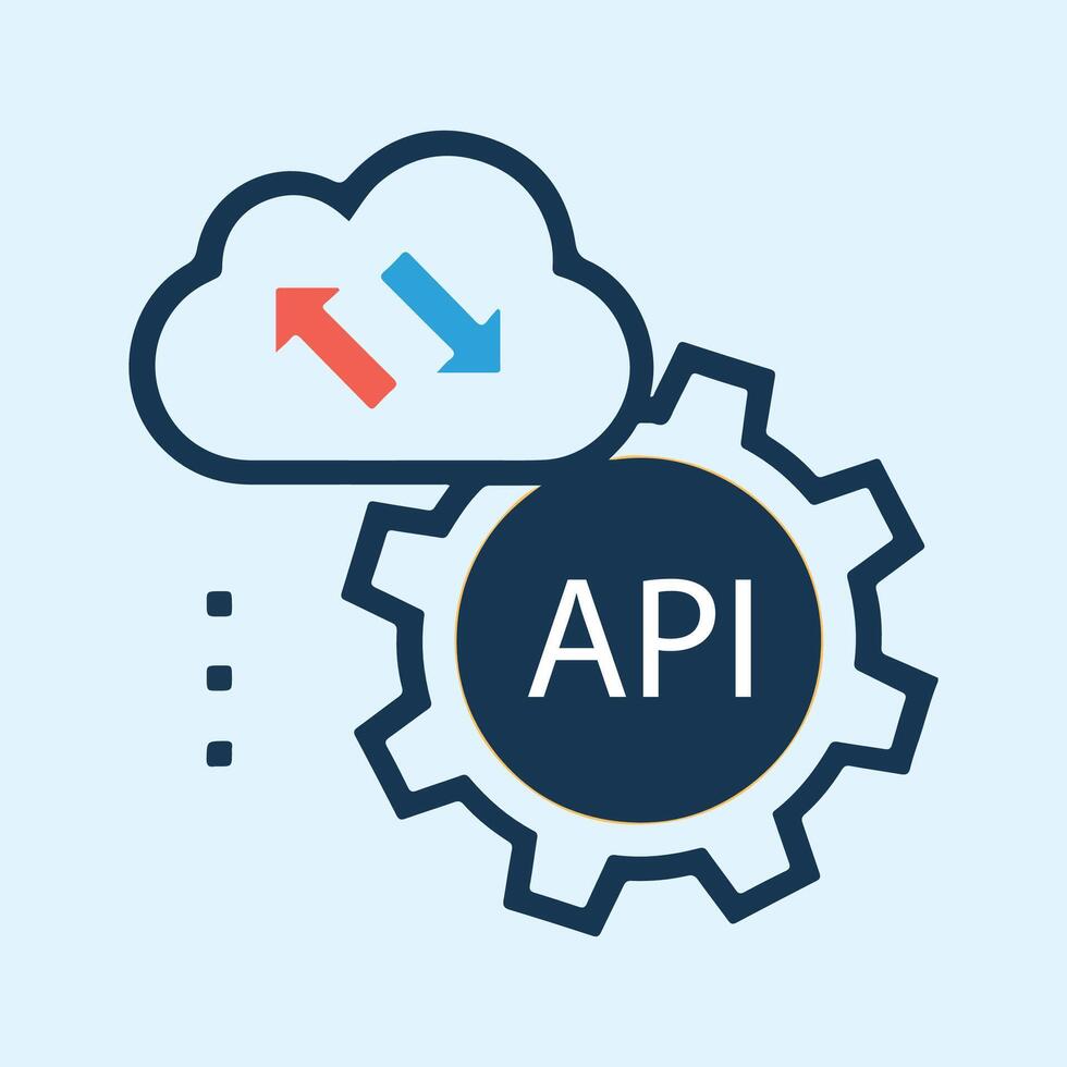 api blue and black sign that says app on it vector