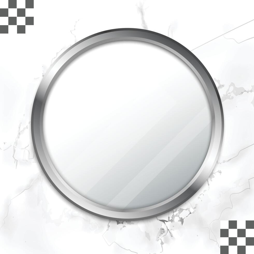 Round mirror - isolated on white background vector