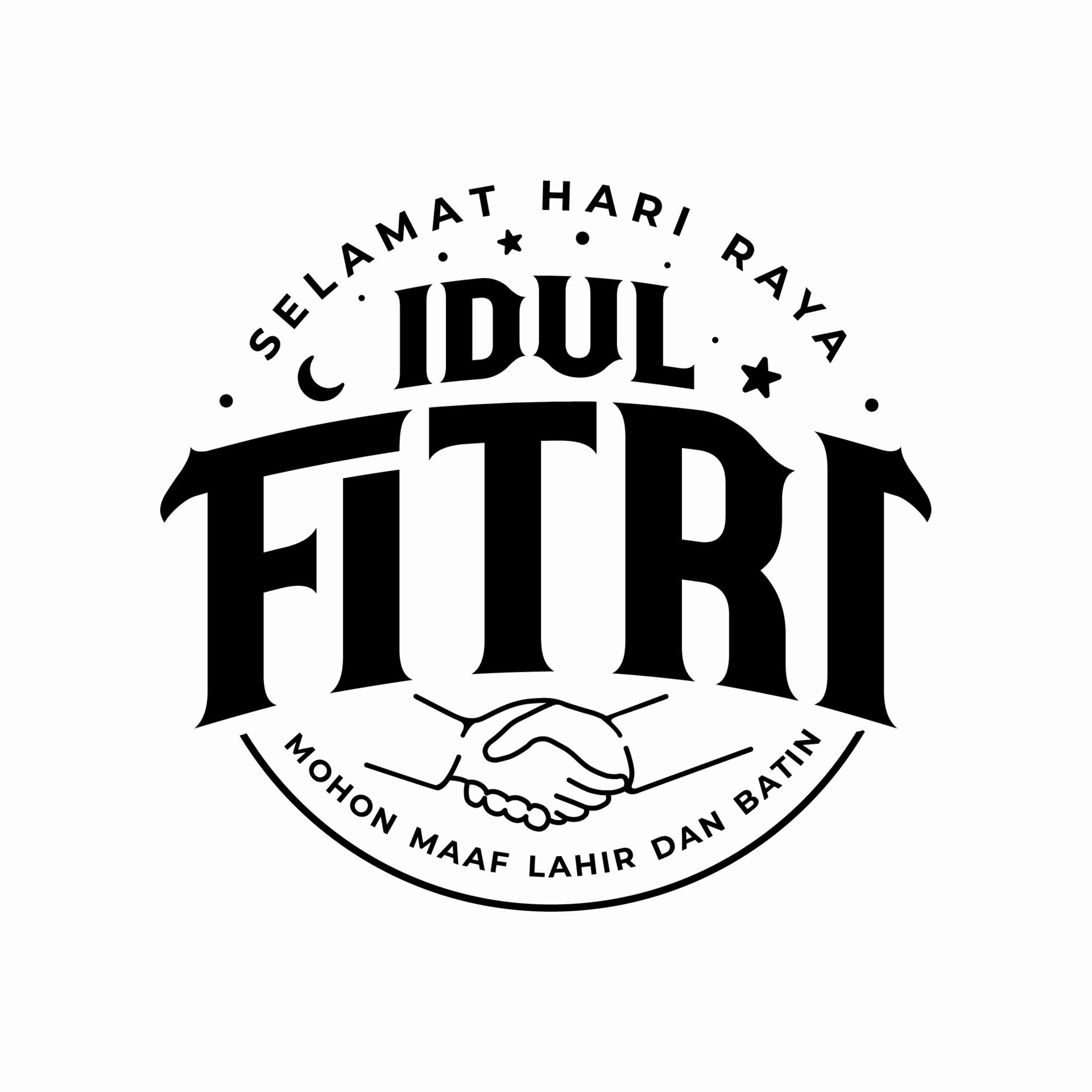 Vector illustration of Happy Idul Fitri greeting card banner poster