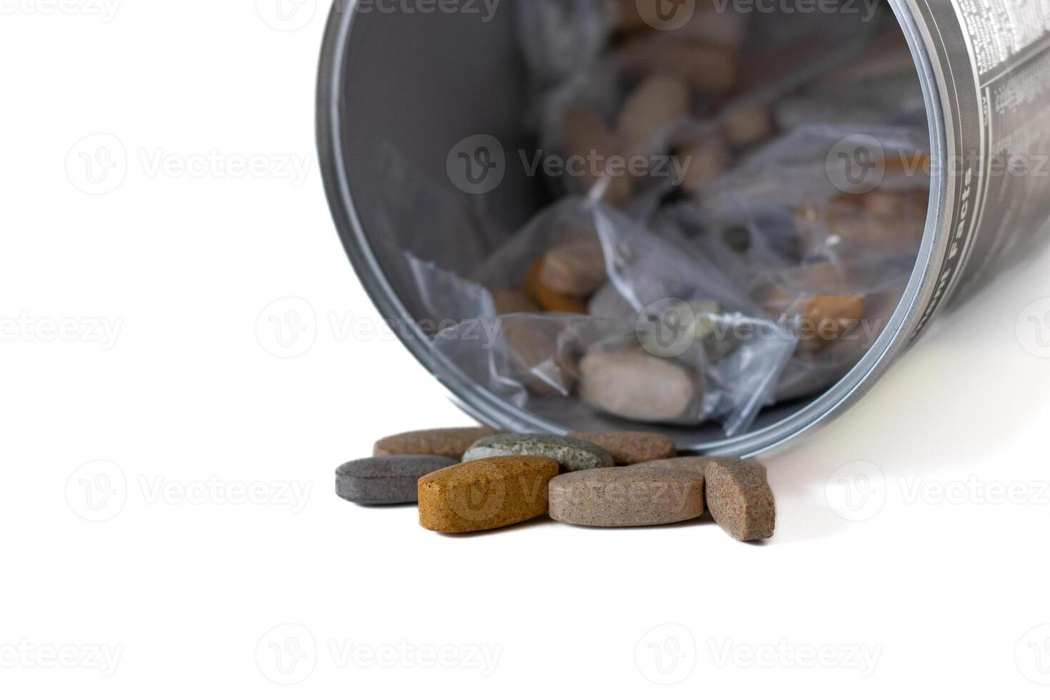 A portion of a dietary supplement of vitamins photo