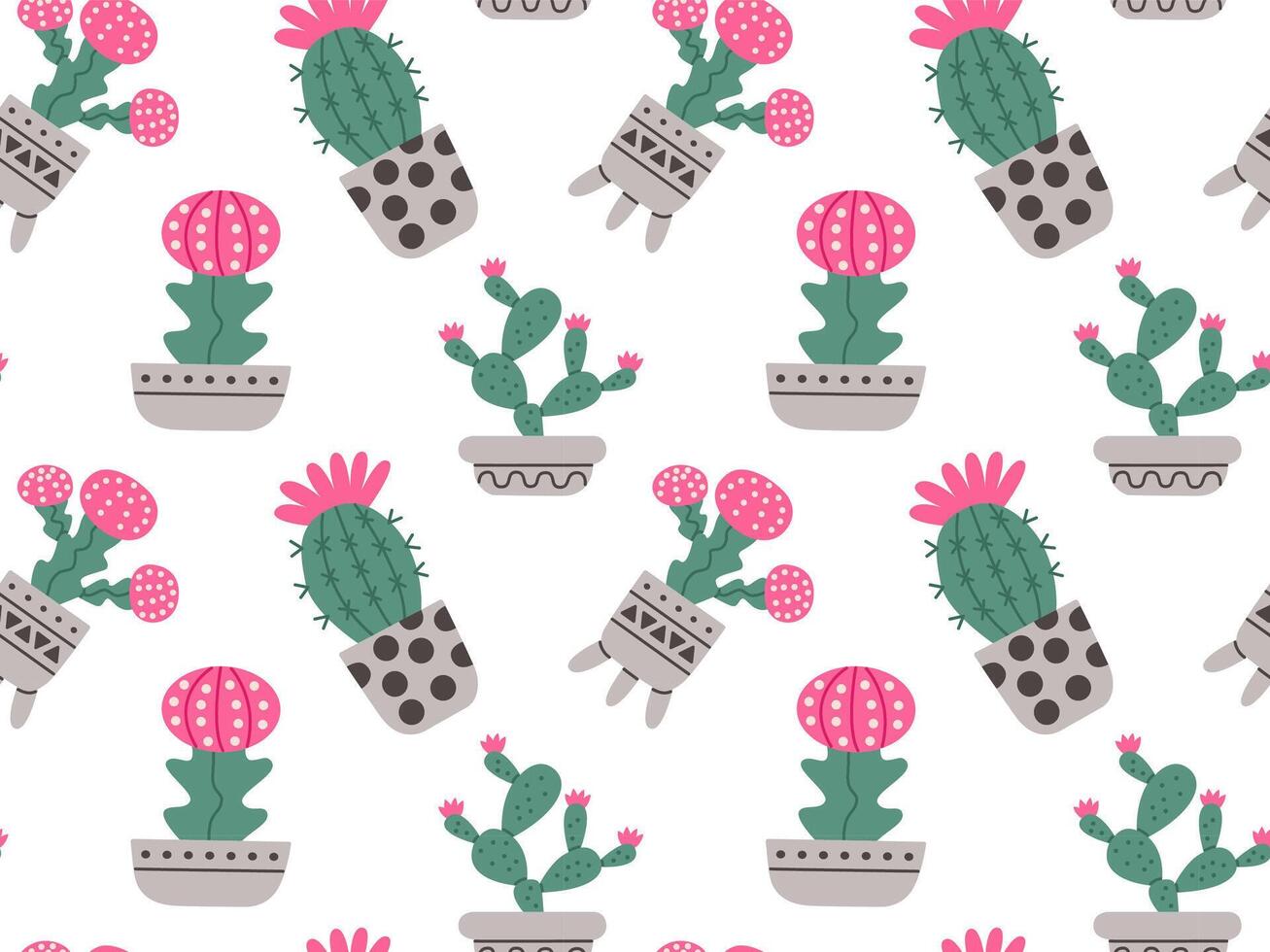 cactus sin costura modelo. mexico cactus flor y tropical hogar plantas o Arizona verano clima jardín cactus vector