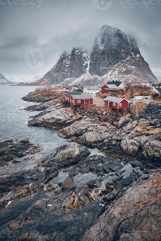 Hamnoy fishing village on Lofoten Islands, Norway photo