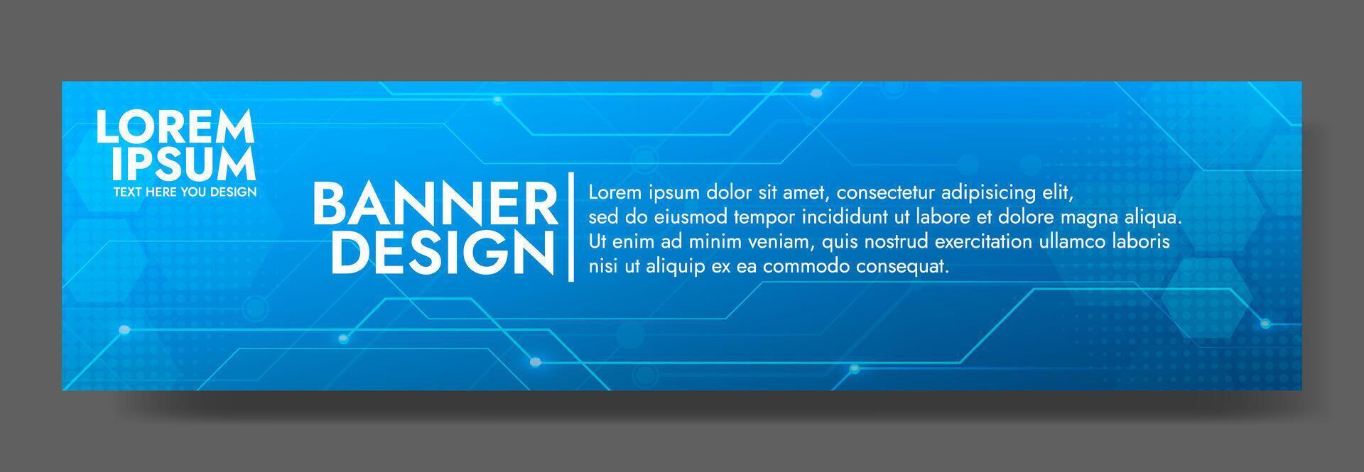 azul digital tecnología bandera. futurista bandera para varios diseño proyectos tal como sitios web, presentaciones, impresión materiales, social medios de comunicación publicaciones vector