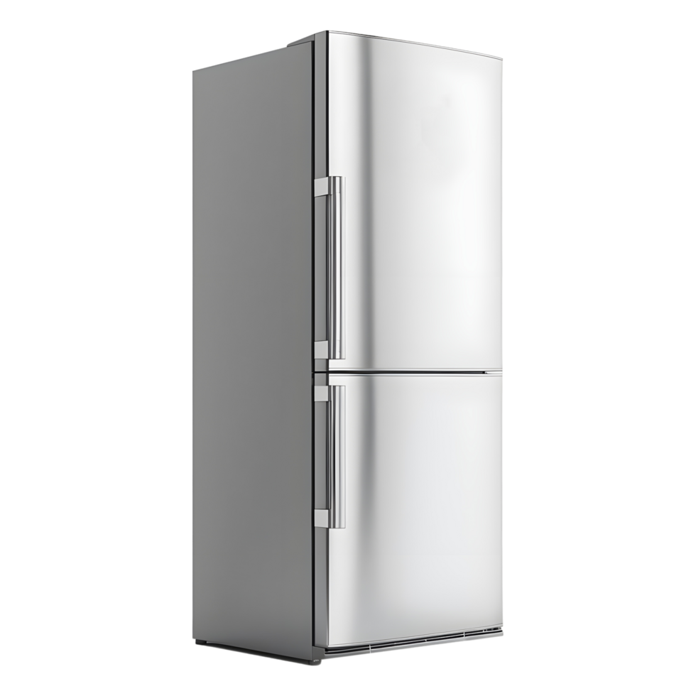 ai generado 3d representación de un refrigerador o refrigerador en transparente antecedentes - ai generado png