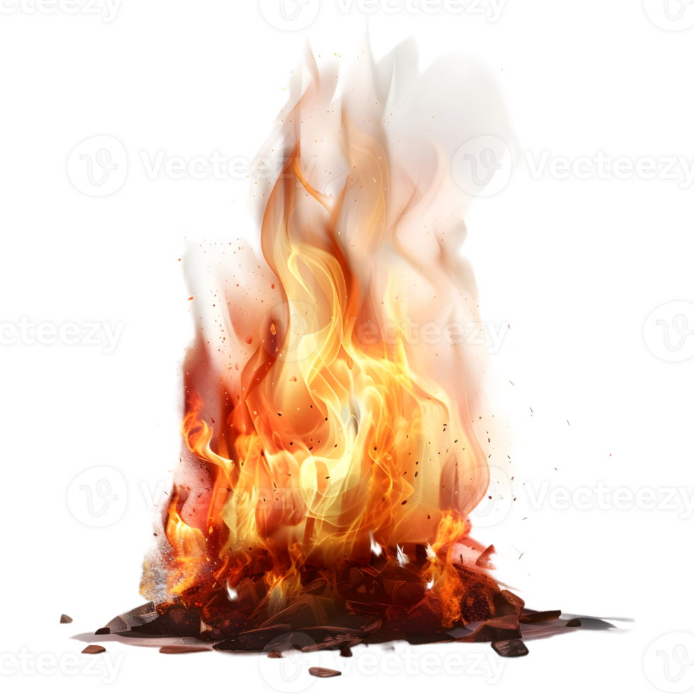 AI generated Fire on Transparent background - Ai Generated png