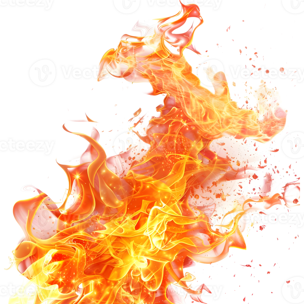 AI generated Fire on Transparent background - Ai Generated png