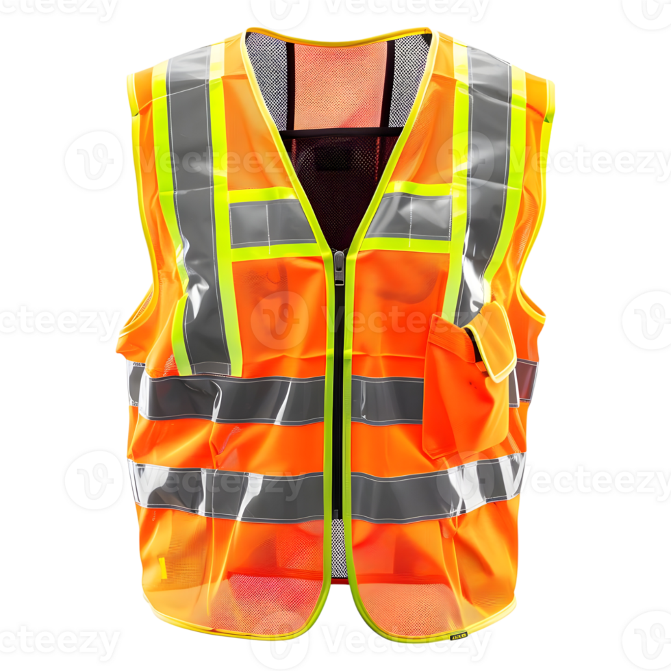 AI generated 3D Rendering of a Vest of Construction Worker on Transparent Background - Ai Generated png