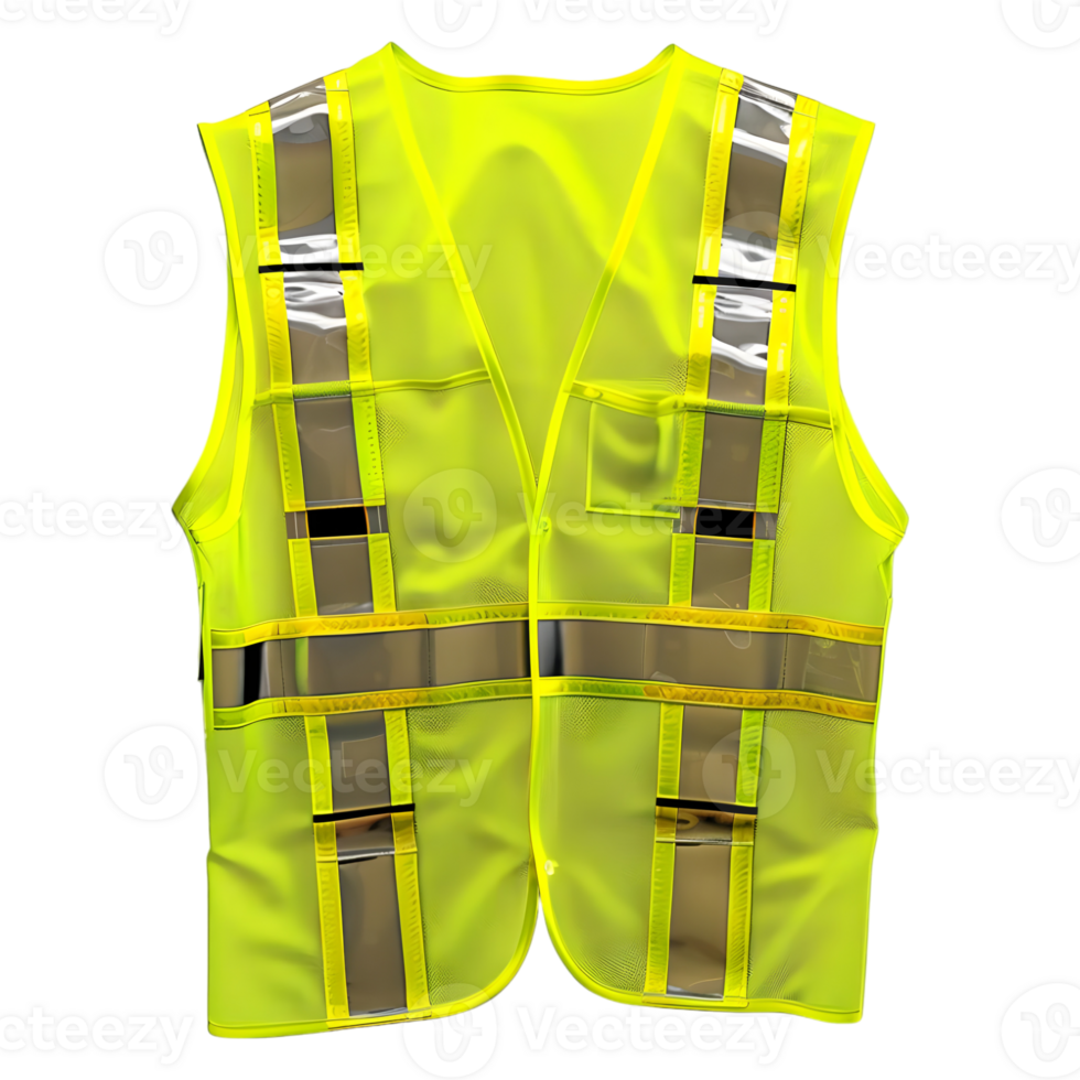 AI generated 3D Rendering of a Vest of Construction Worker on Transparent Background - Ai Generated png