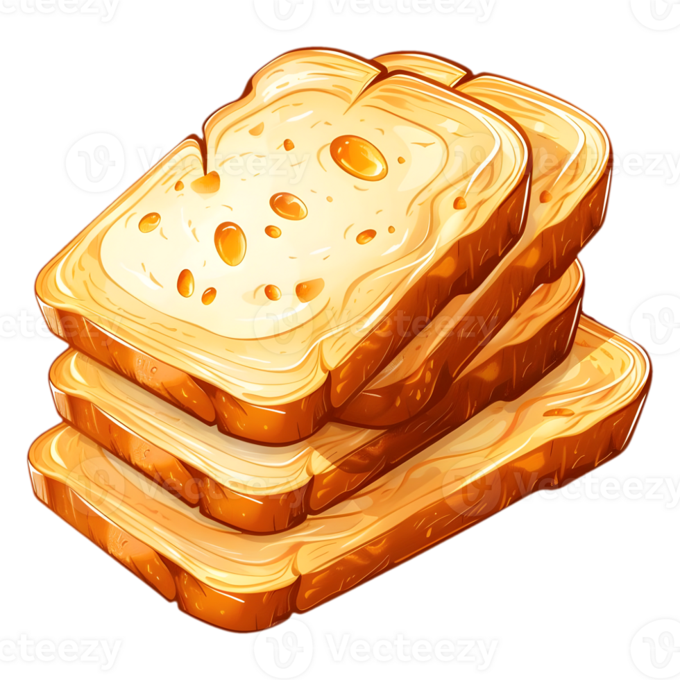 AI generated Sticker of a Bread Sliced On a Transparent Background - Ai Generated png