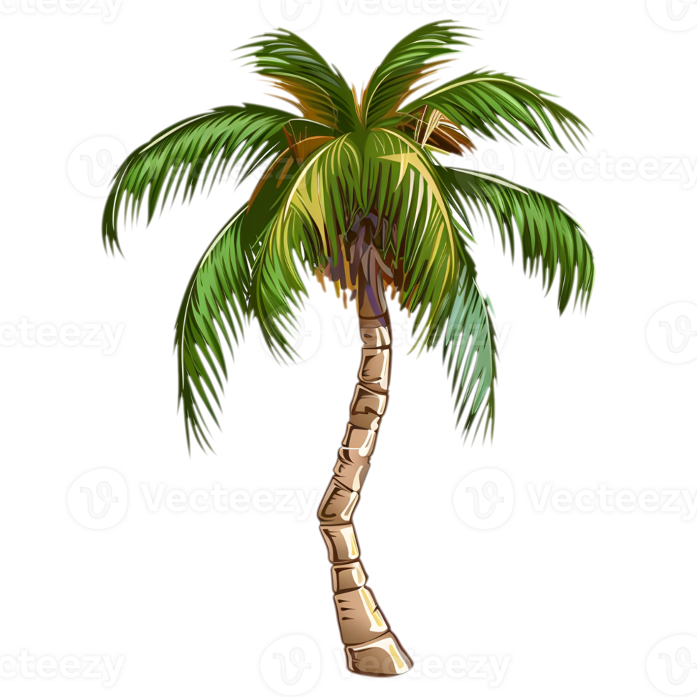 AI generated Sticker of a Palm Tree On a Transparent Background - Ai Generated png