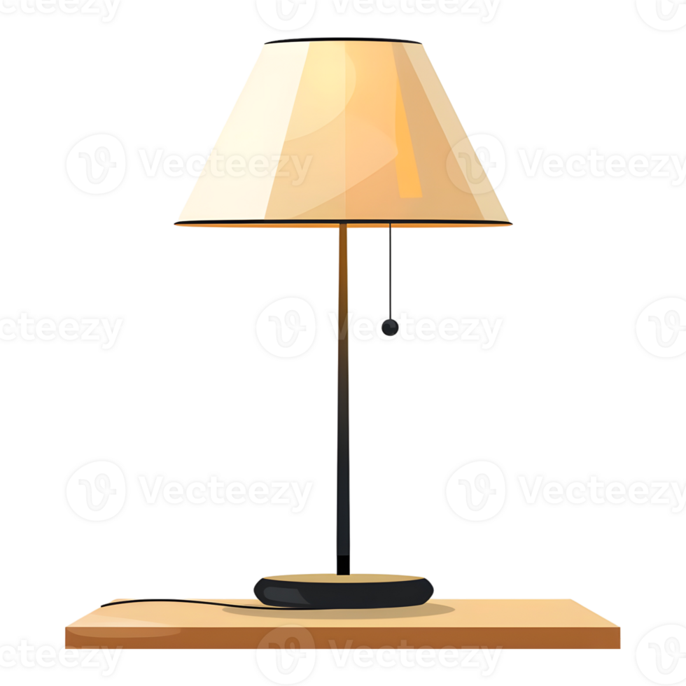 AI generated Sticker of a Bedroom Table Lamp On a Transparent Background - Ai Generated png