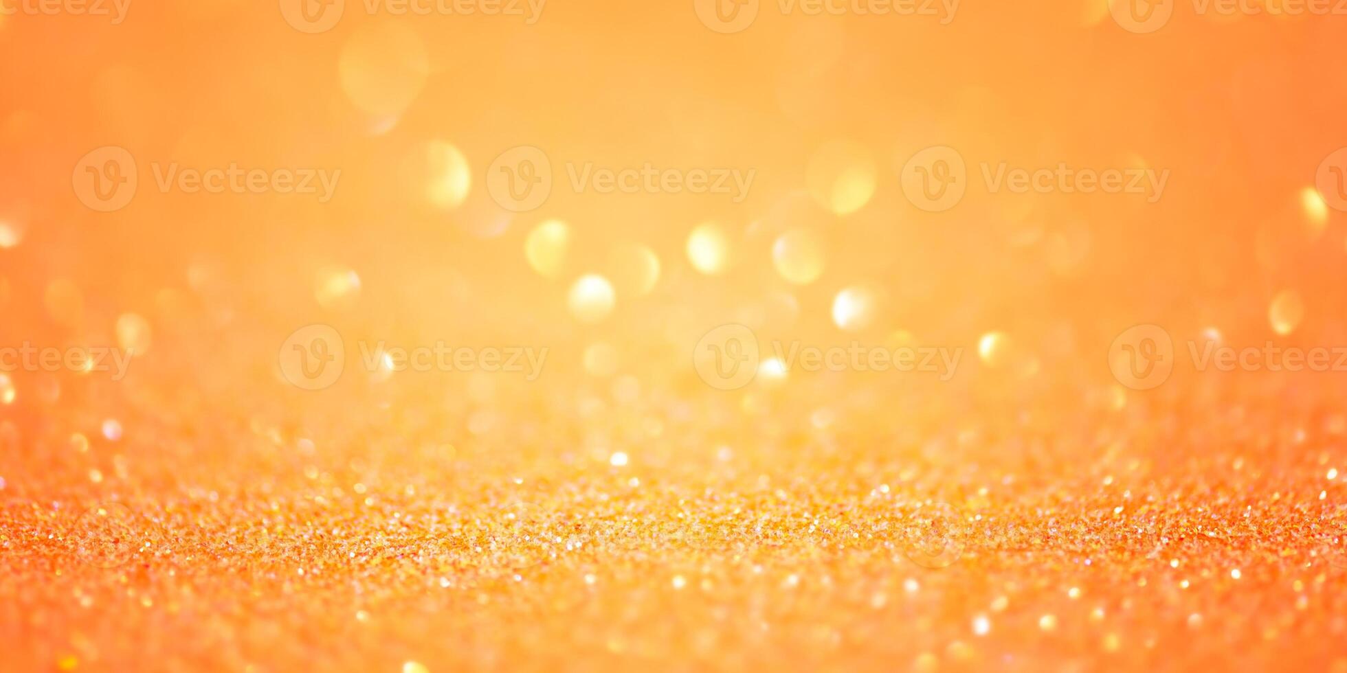 Banner background size. Defocus lights are yellow and orange. Glitter defocus. photo