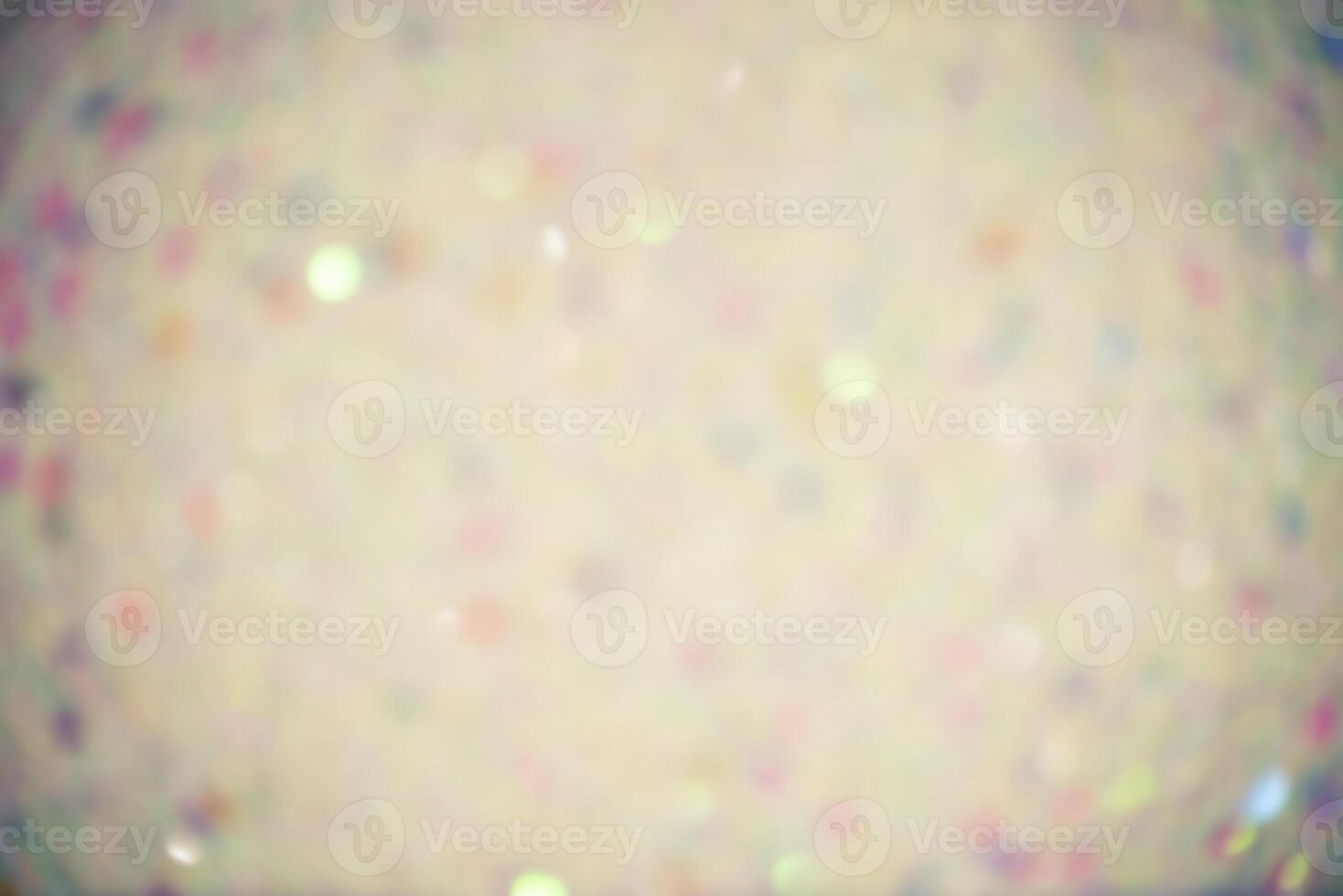 Blurred defocus light background with vignette on the edge. Beige abstract bokeh. photo