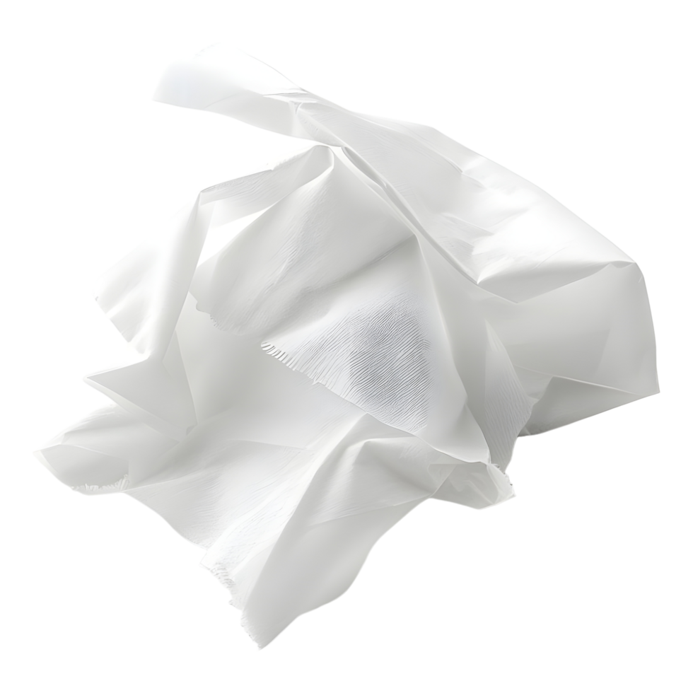 AI generated Crumpled Paper Ball on Transparent background - Ai Generated png