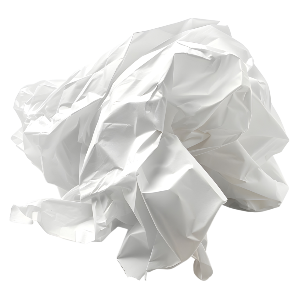 AI generated Crumpled Paper Ball on Transparent background - Ai Generated png
