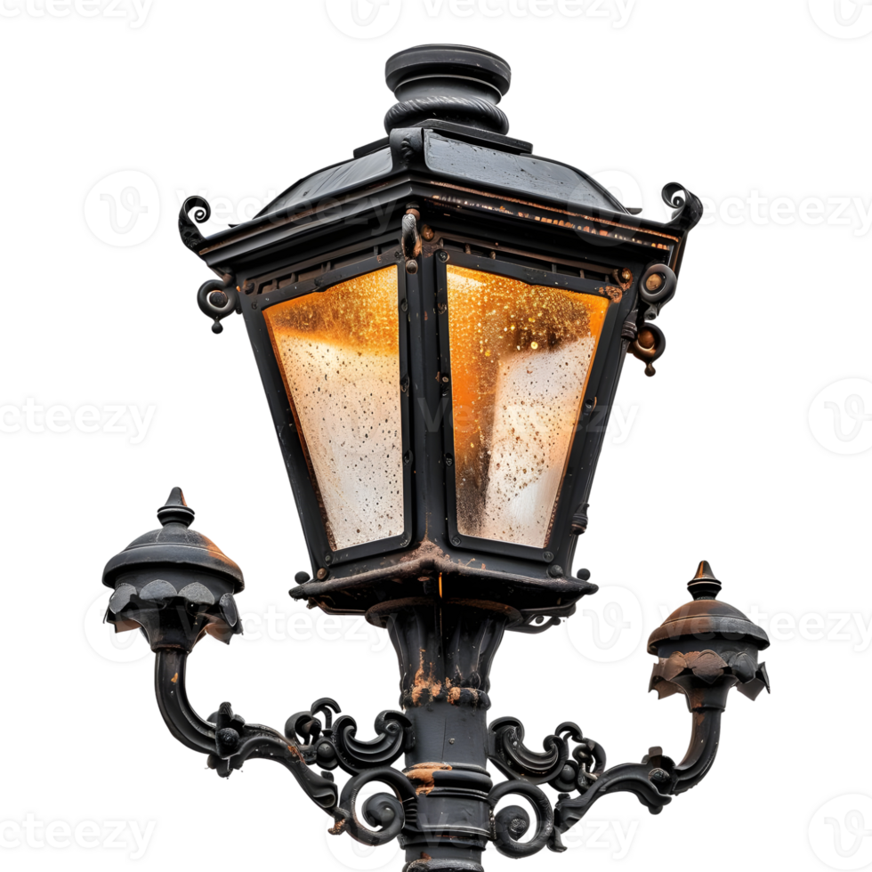 AI generated Night Vintage Light Lamp on Transparent background - Ai Generated png