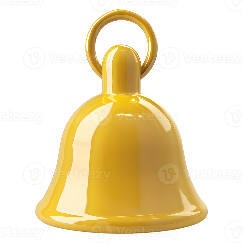 AI generated 3D Rendering of a Notification Bell Icon on Transparent Background - Ai Generated png
