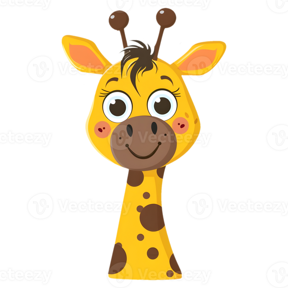 AI generated Sticker of a Giraffe On a Transparent Background - Ai Generated png
