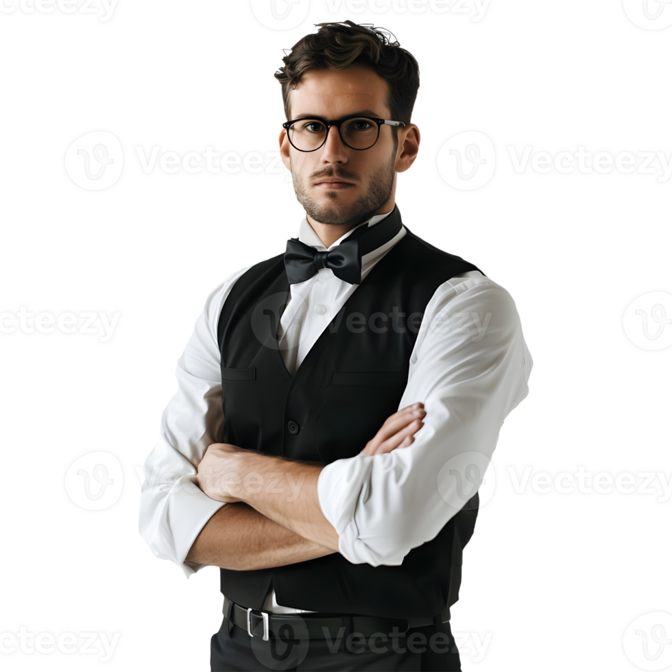 AI generated Male Chef Standing on Transparent background - Ai Generated png