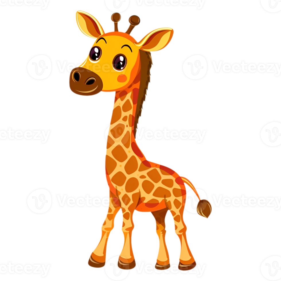 AI generated Sticker of a Giraffe On a Transparent Background - Ai Generated png