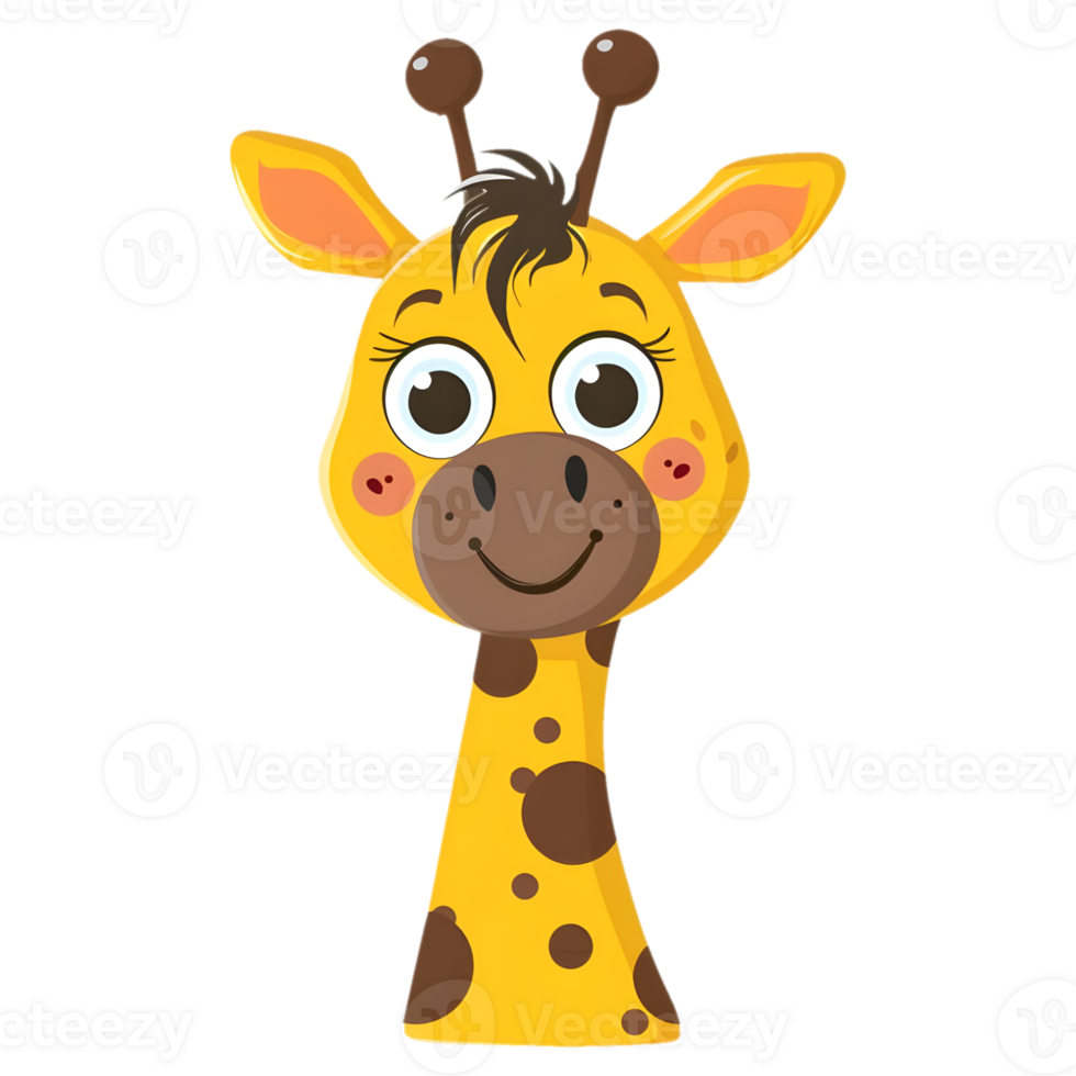 AI generated Sticker of a Giraffe On a Transparent Background - Ai Generated png