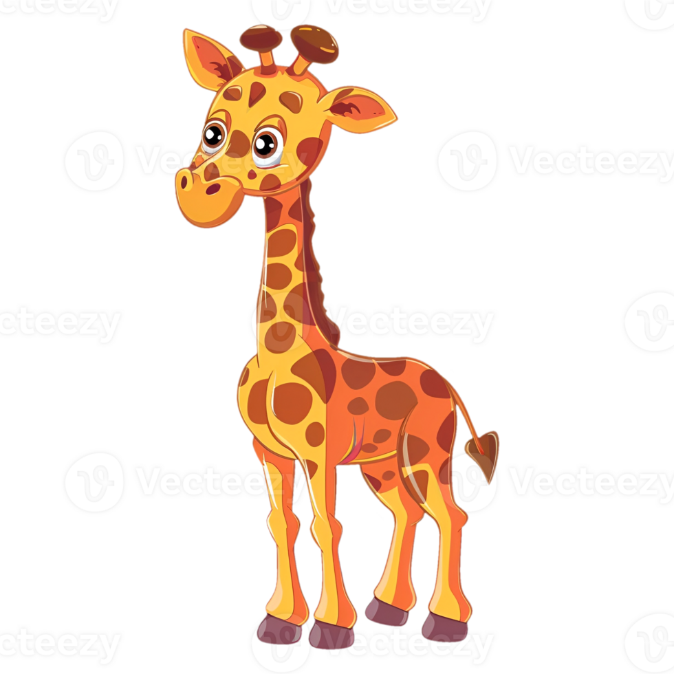 AI generated Sticker of a Giraffe On a Transparent Background - Ai Generated png