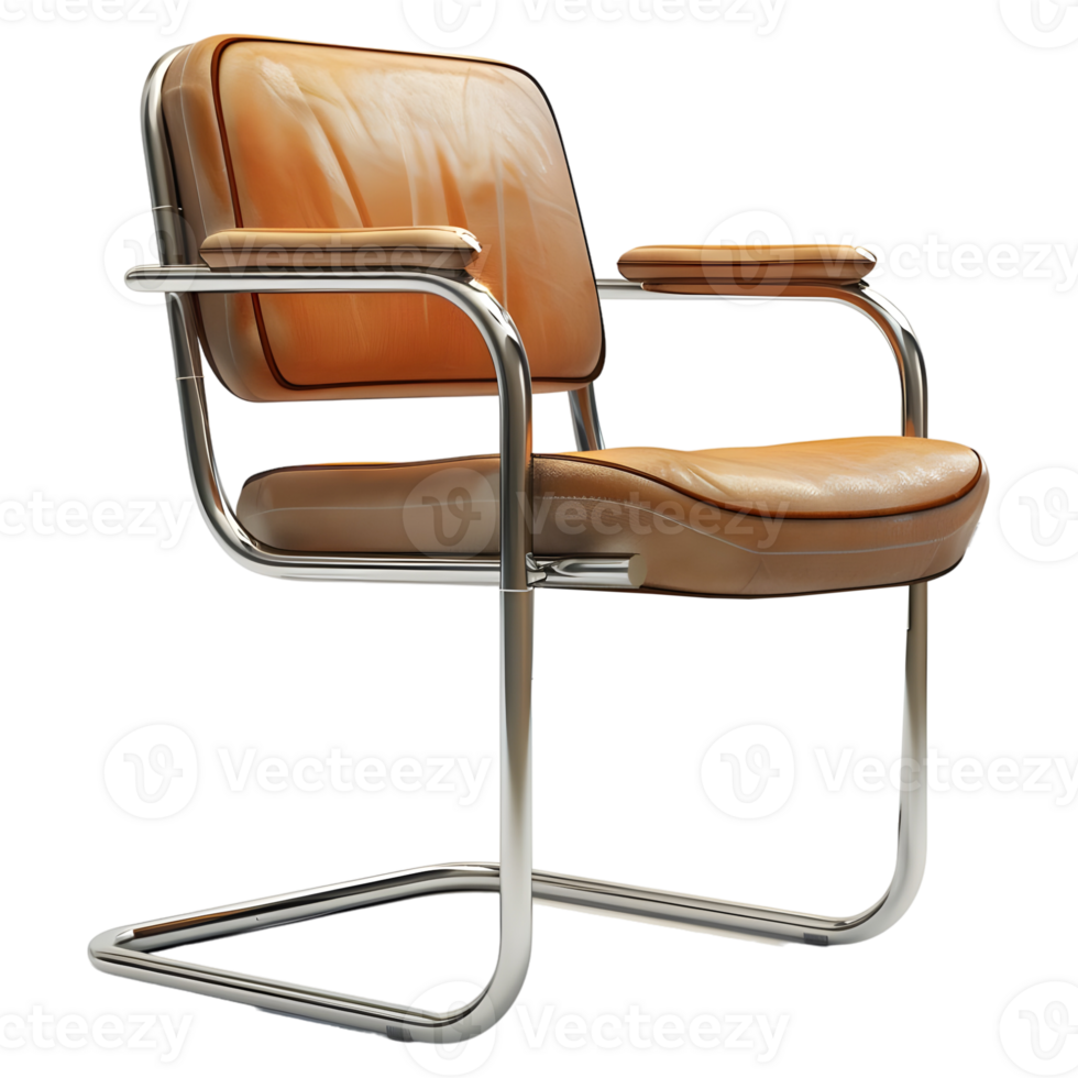 AI generated 3D Rendering of a Tubular Dining Chair on Transparent Background - Ai Generated png