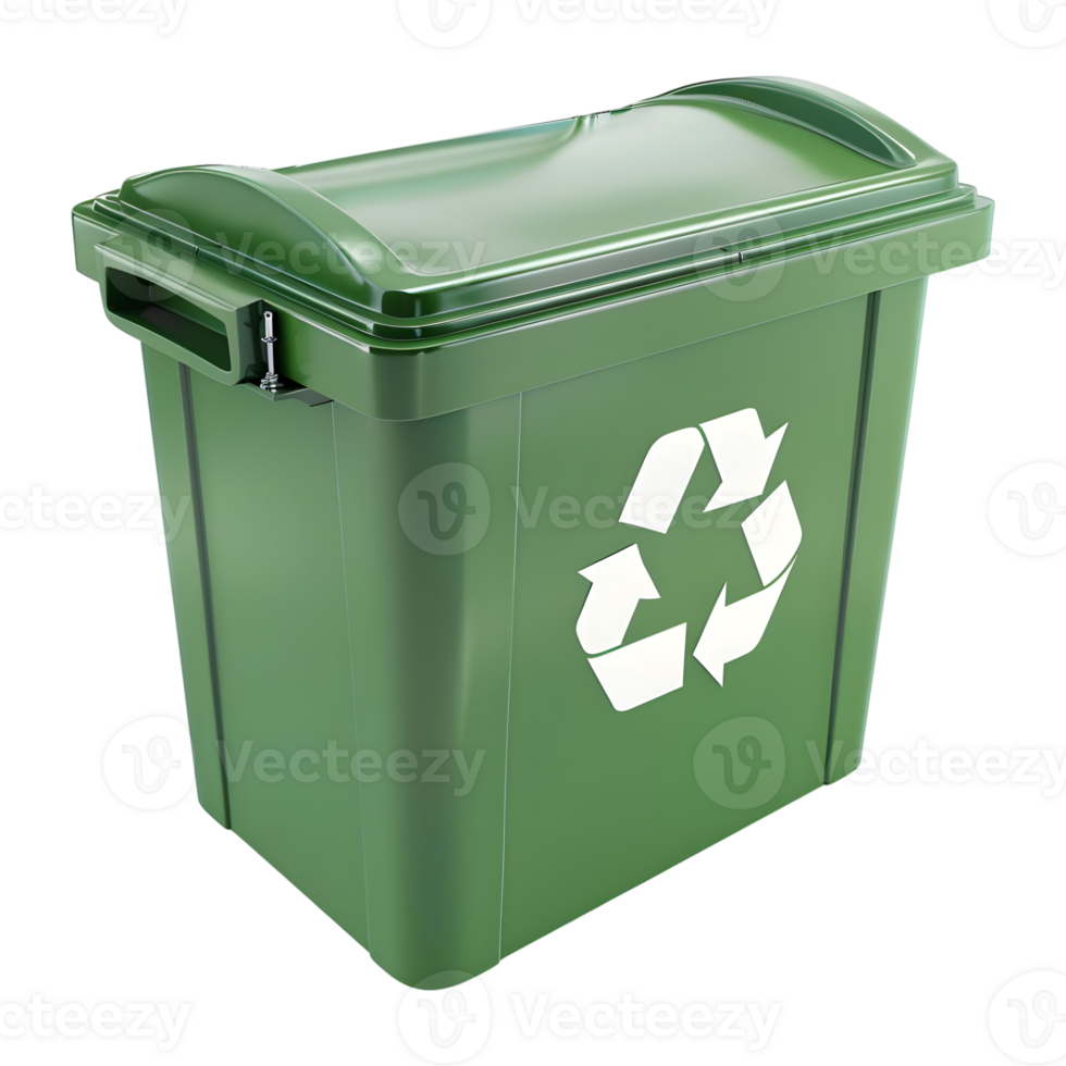 AI generated 3D Rendering of a Plastic Dust Bin on Transparent Background - Ai Generated png