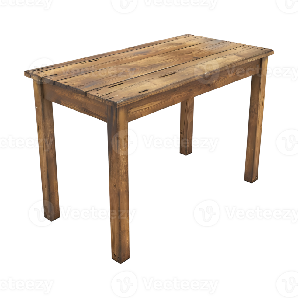 AI generated 3D Rendering of a Empty Wooden Table on Transparent Background - Ai Generated png