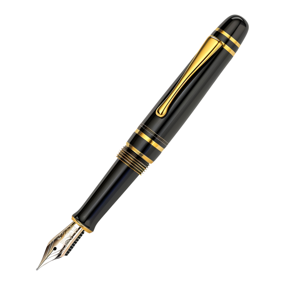 AI generated 3D Rendering of a Fountain Pen on Transparent Background - Ai Generated png