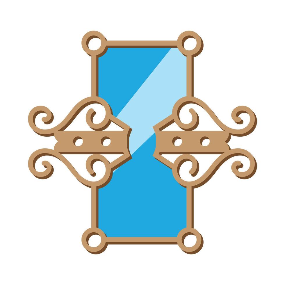 Laser Cut Vintage Mirror Frames Wall Decor design vector