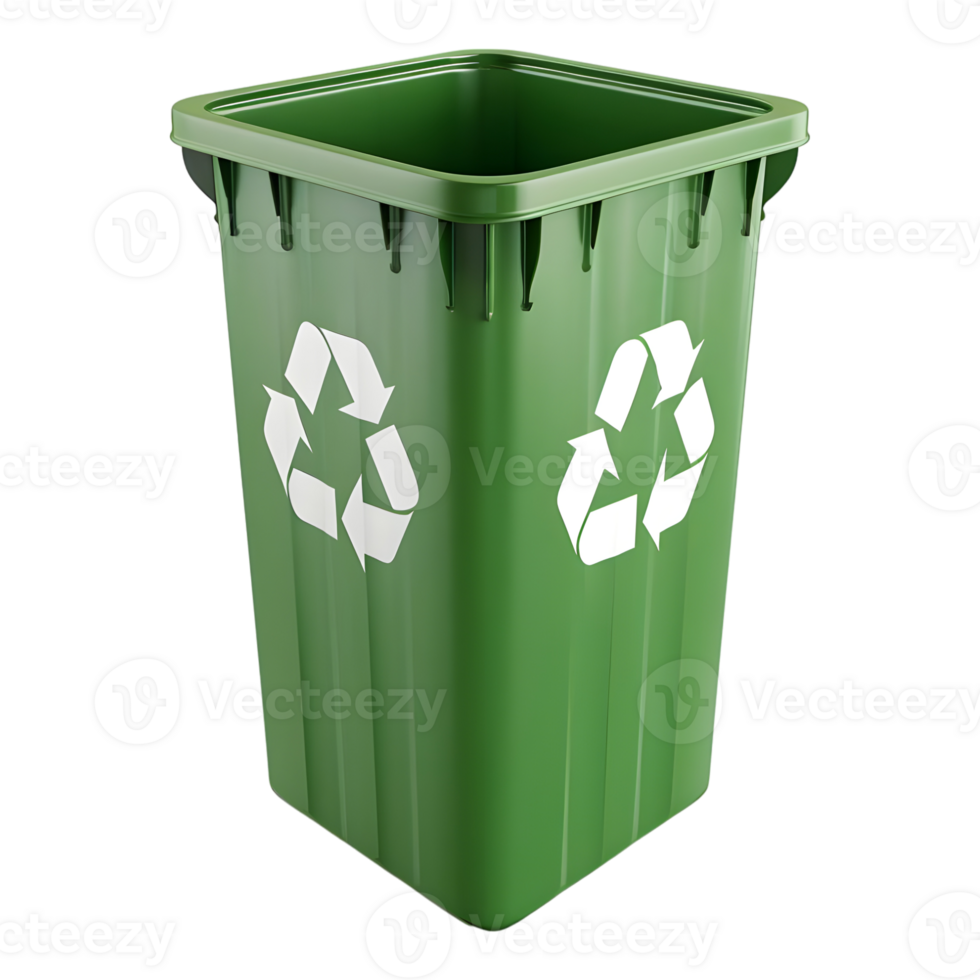 AI generated 3D Rendering of a Plastic Dust Bin on Transparent Background - Ai Generated png