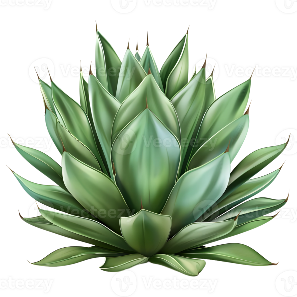 ai généré 3d le rendu de une agave Montana sur transparent Contexte - ai généré png