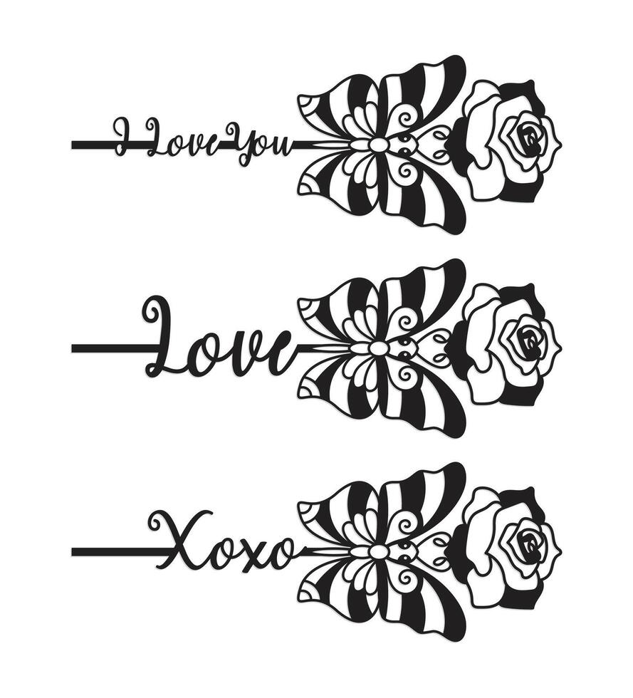 Laser Cut Valentine Rose gift design 42349171 Vector Art at Vecteezy