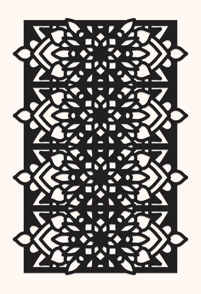 Laser Cut Wall Panel SVG design vector