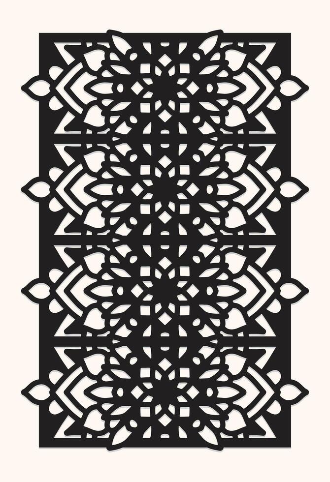 Laser Cut Wall Panel SVG design vector