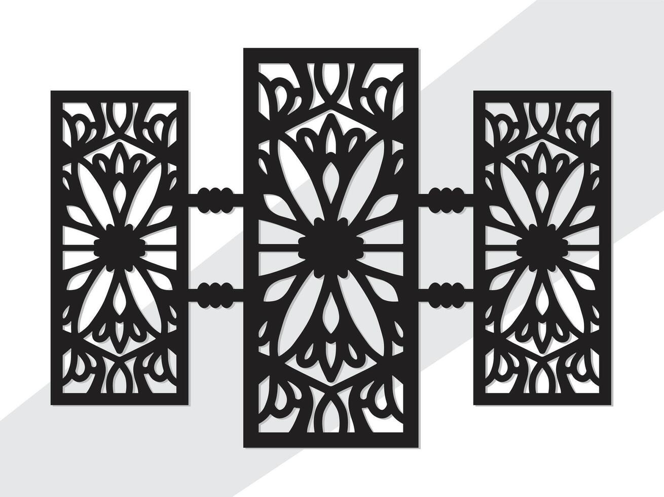 Laser Cut Wall art Mandala Panels Wall Decor vector