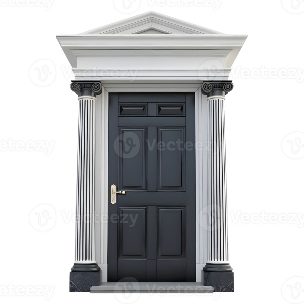 AI generated 3D Rendering of a House Front Door on Transparent Background - Ai Generated png