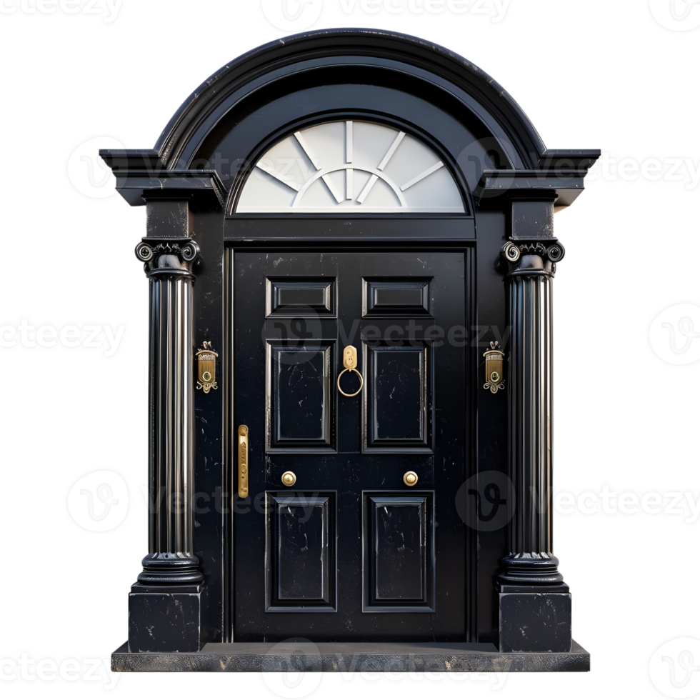 AI generated 3D Rendering of a House Front Door on Transparent Background - Ai Generated png